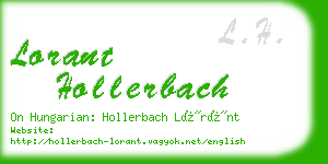 lorant hollerbach business card